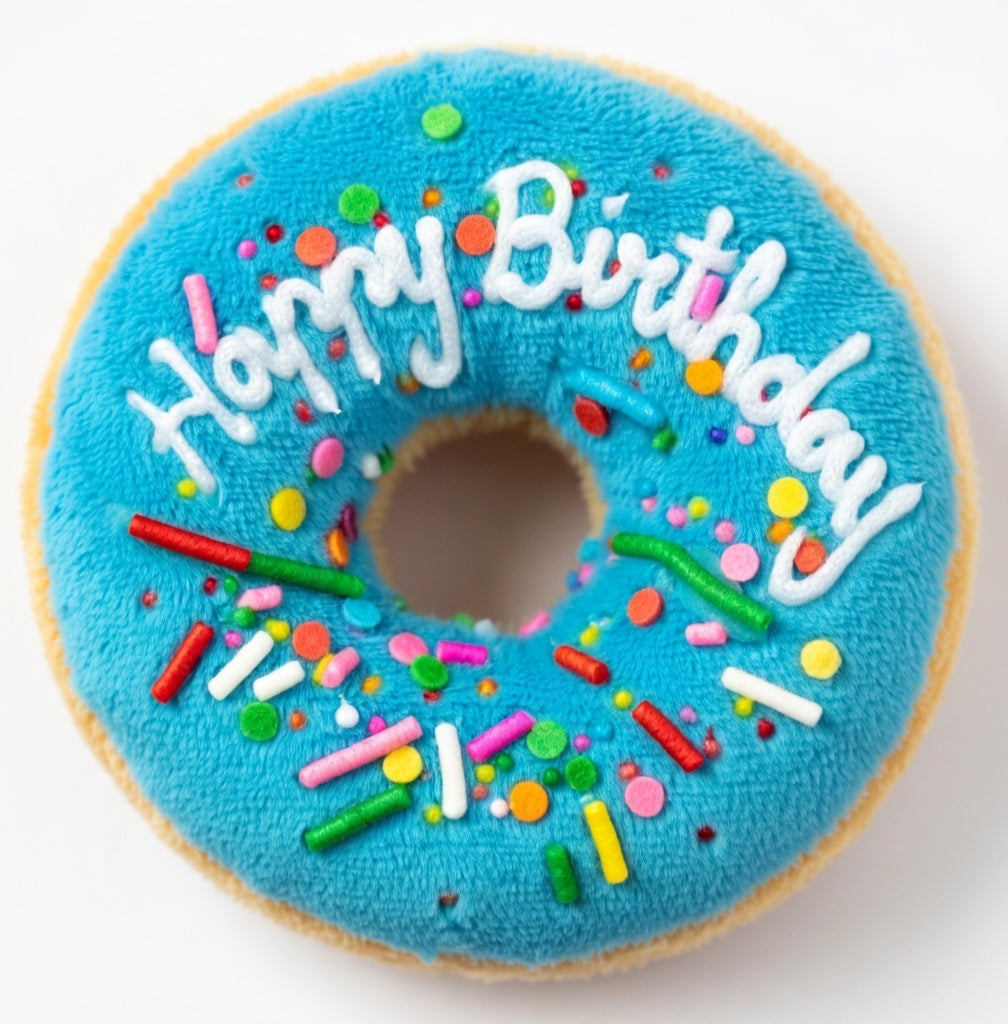 Just Birthdays Donut Dog Toy Plush