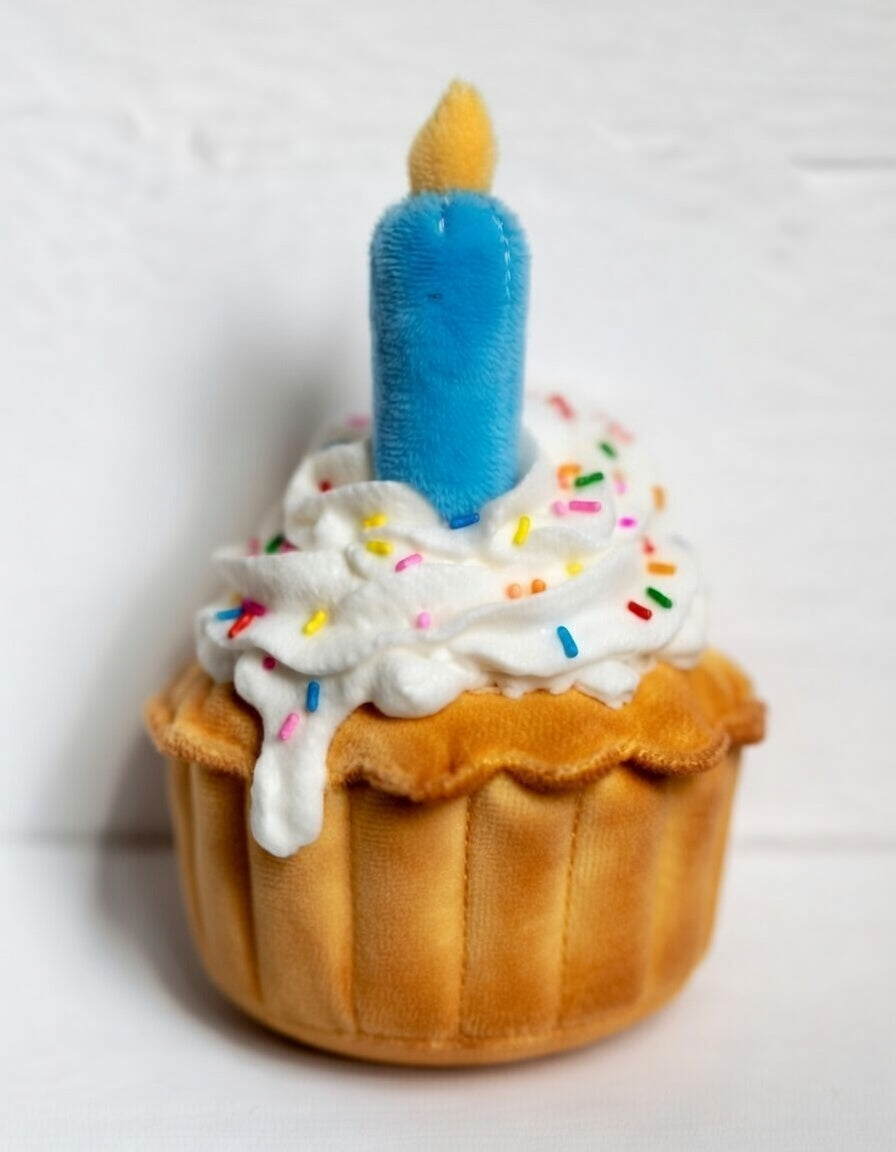 Just Birthdays Dog Toy Plush Cup Cake