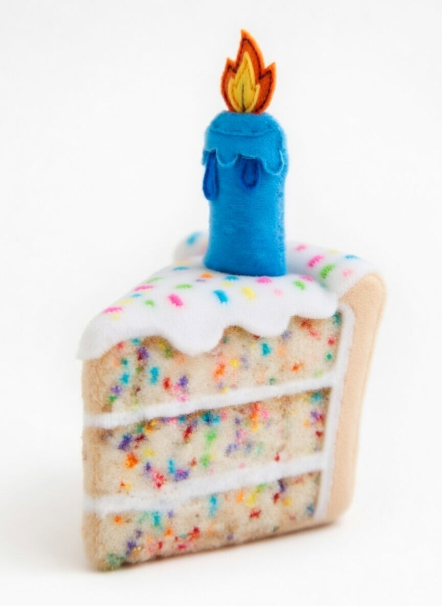 Just Birthdays Pawty Slice Dog Toy Plush