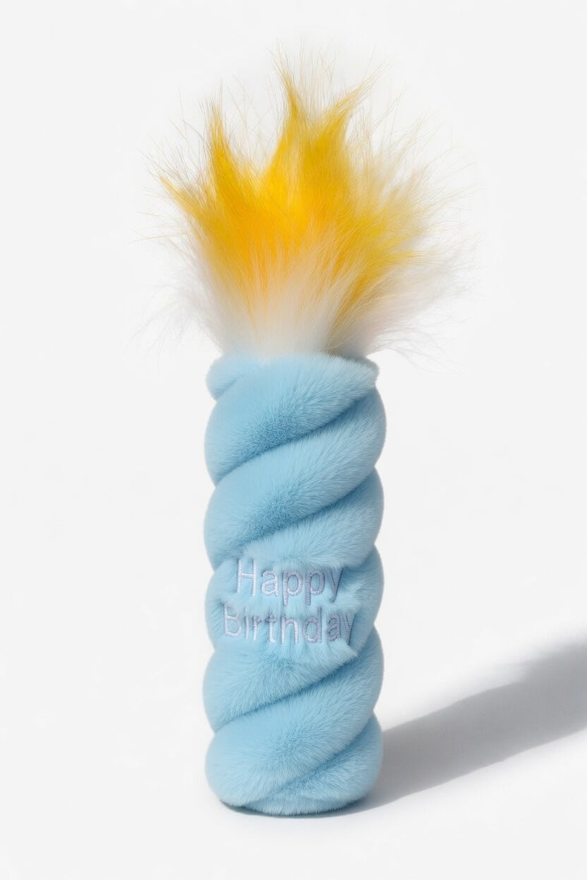 Just Birthdays Firey Candle Cat Toy Plush
